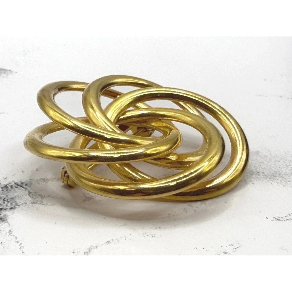 Vintage Napier Gold Knot‎ Brooch 1.5